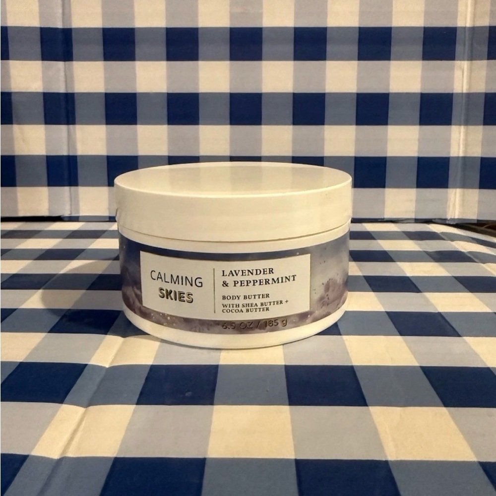 Calming Skies Lavender Peppermint Body Butter Bath and Body Works NEW Cream